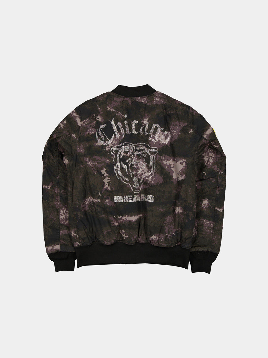 CHICAGO BEARS X ALPHA X NEW ERA MA-1 BOMBER JACKET (BLACK CAMO) OUTERWEAR Alpha Industries 