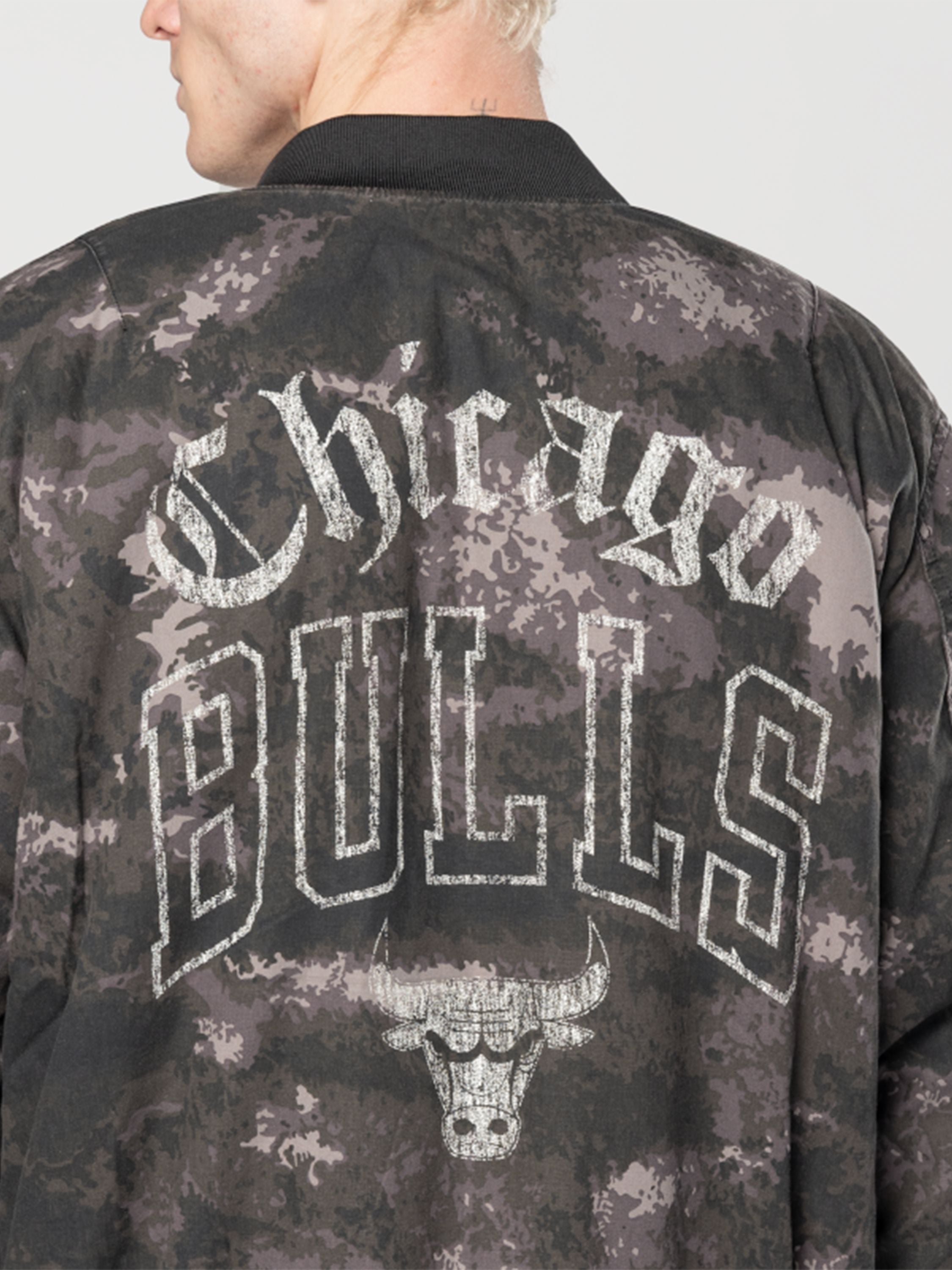 CHICAGO BULLS X ALPHA X NEW ERA MA-1 BOMBER JACKET (BLACK CAMO) OUTERWEAR Alpha Industries 