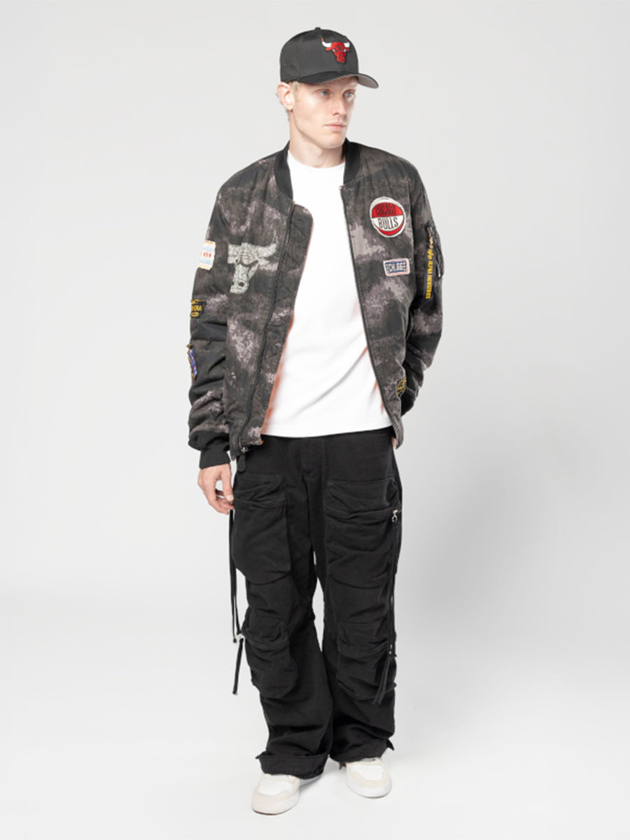 CHICAGO BULLS X ALPHA X NEW ERA MA-1 BOMBER JACKET (BLACK CAMO) OUTERWEAR Alpha Industries 