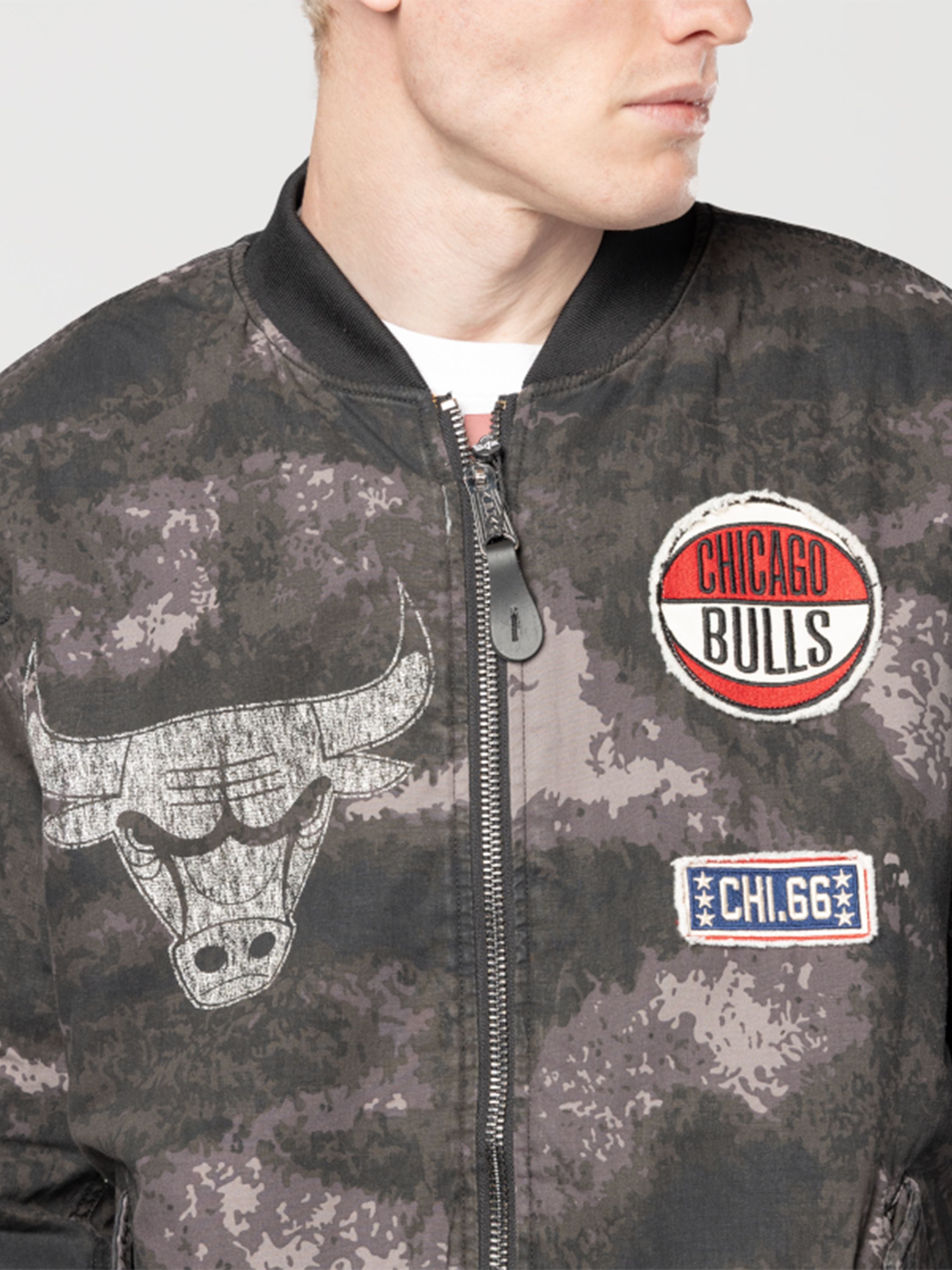 CHICAGO BULLS X ALPHA X NEW ERA MA-1 BOMBER JACKET (BLACK CAMO) OUTERWEAR Alpha Industries 