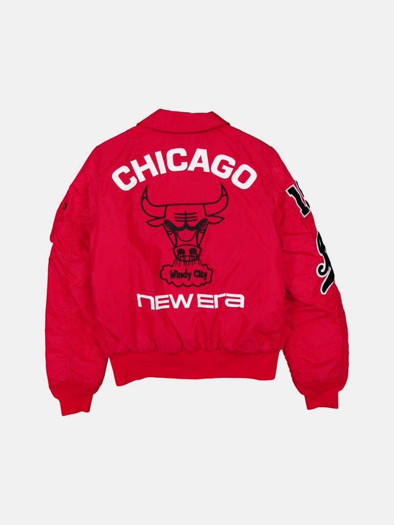 CHICAGO BULLS X ALPHA X NEW ERA MA-1 COLLARED BOMBER JACKET OUTERWEAR Alpha Industries 