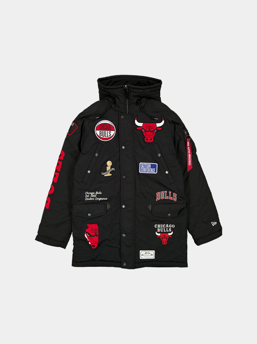 CHICAGO BULLS X ALPHA X NEW ERA N-3B PARKA OUTERWEAR Alpha Industries BLACK S 