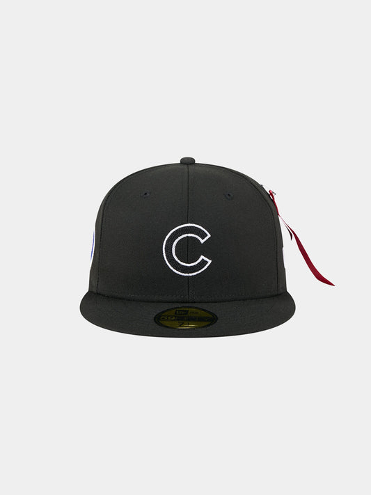 CHICAGO CUBS X ALPHA X NEW ERA 59FIFTY FITTED CAP HAT NEW ERA BLACK 7 1/2 