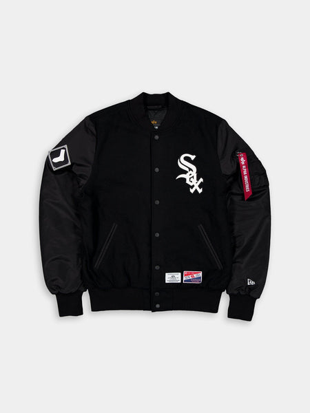 CHICAGO WHITE SOX X ALPHA X NEW ERA WOOL VARSITY MA-1 BOMBER JACKET OUTERWEAR Alpha Industries / NE-MLB 