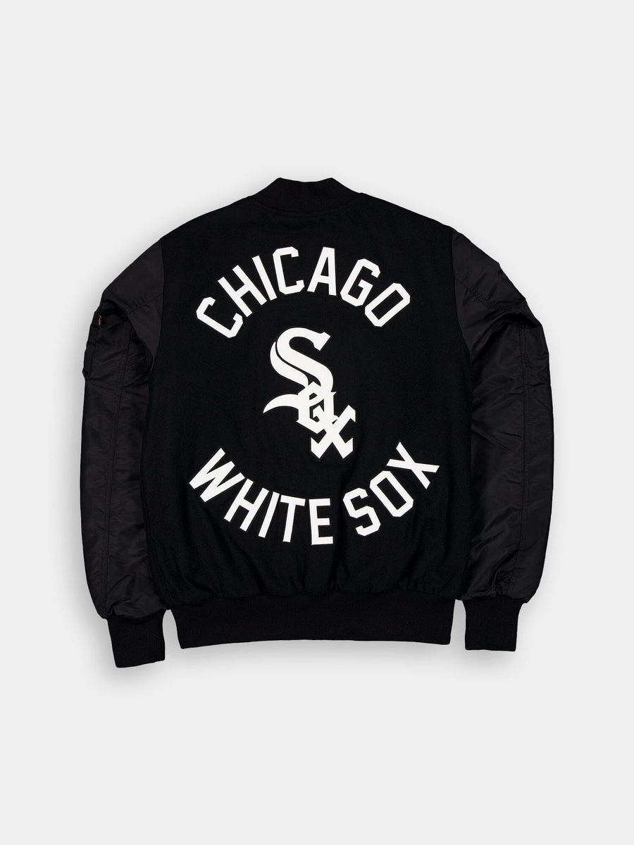 CHICAGO WHITE SOX X ALPHA X NEW ERA WOOL VARSITY MA-1 BOMBER JACKET OUTERWEAR Alpha Industries / NE-MLB 