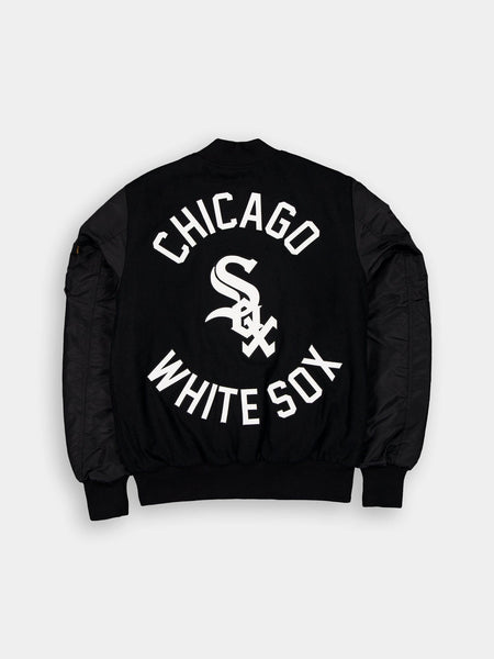 CHICAGO WHITE SOX X ALPHA X NEW ERA WOOL VARSITY MA-1 BOMBER JACKET OUTERWEAR Alpha Industries / NE-MLB 