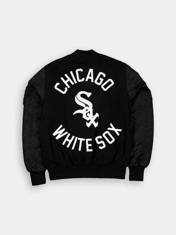 CHICAGO WHITE SOX X ALPHA X NEW ERA WOOL VARSITY MA-1 BOMBER JACKET OUTERWEAR Alpha Industries / NE-MLB 