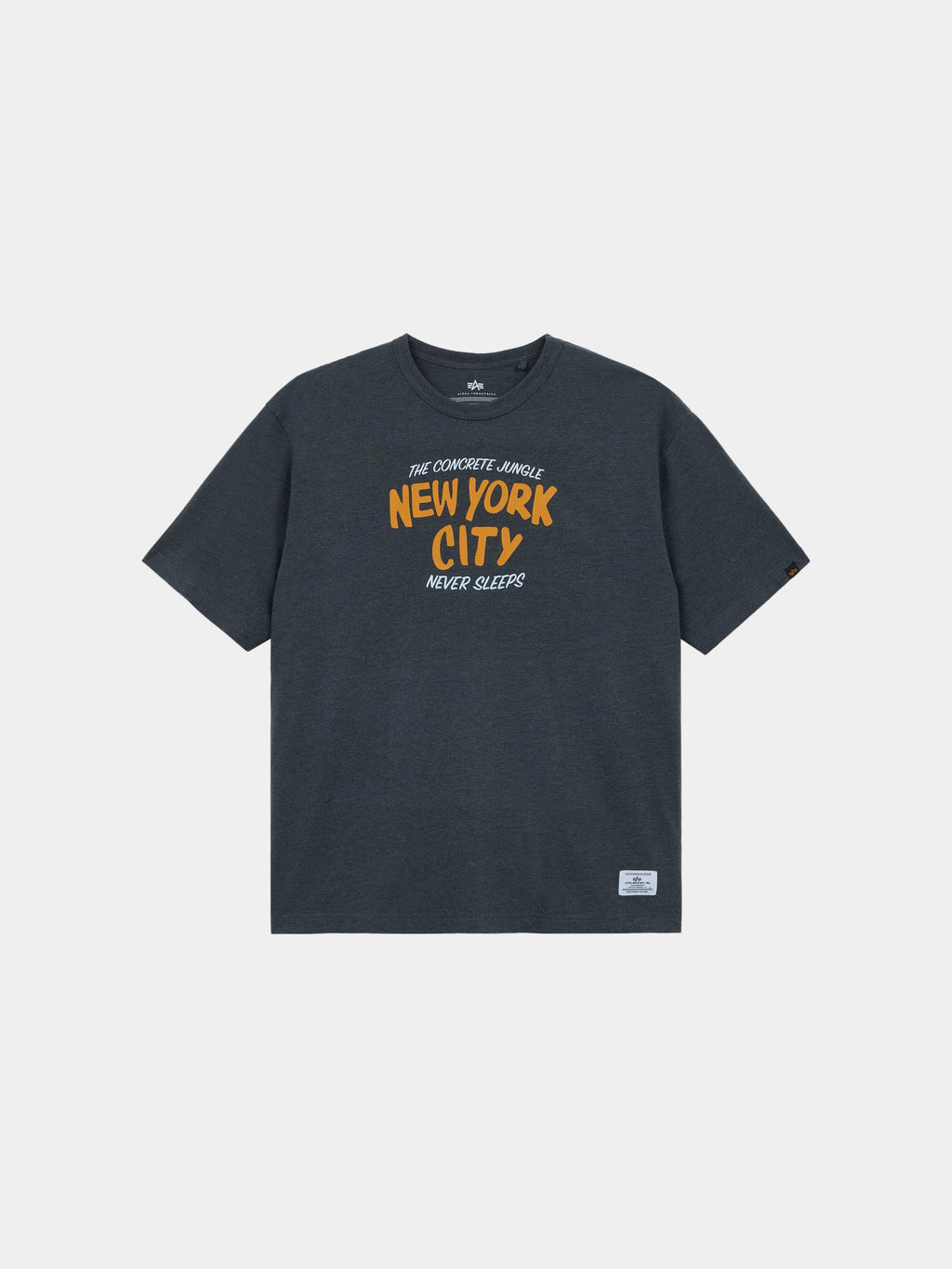 CONCRETE JUNGLE TEE TOP Alpha Industries DARK CHARCOAL HEATHER XS 