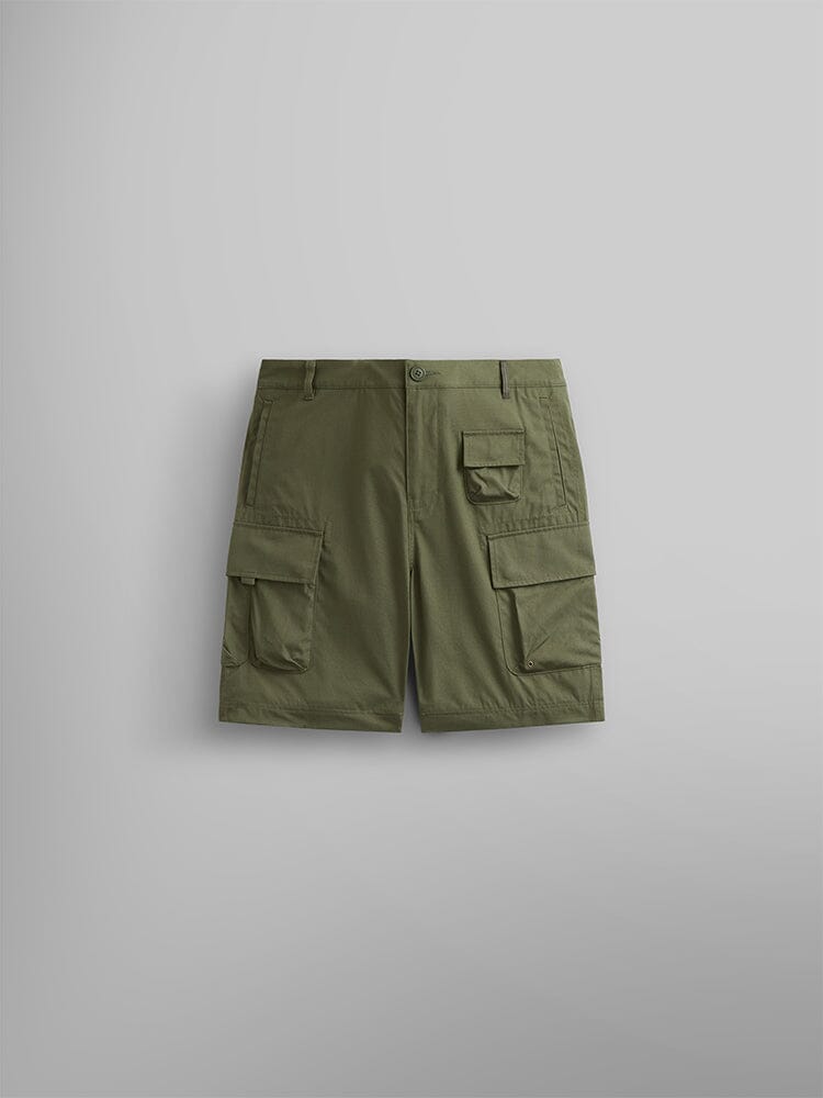 Alpha Industries Convertible Cargo Pant in OG-107 green, featuring multiple front pockets and classic cargo style.
