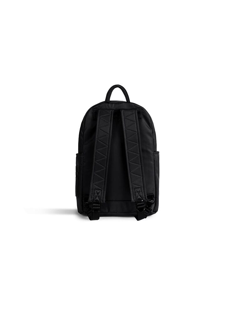 Alpha Industries Crew Backpack Gen Ii, black flight nylon with adjustable padded straps, top handle, interior laptop sleeve.