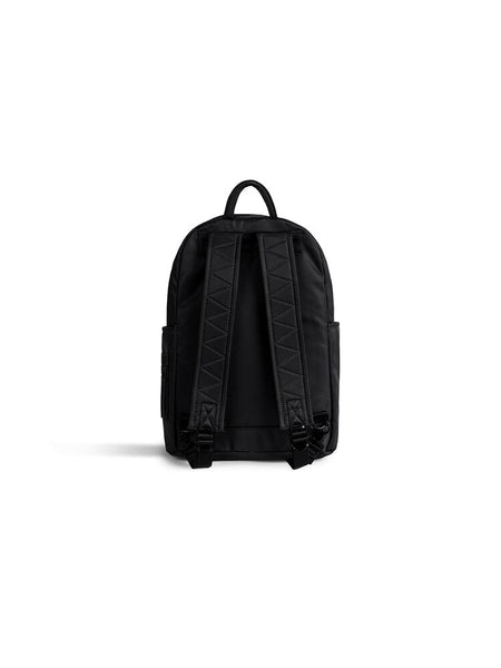 Alpha Industries Crew Backpack Gen Ii, black flight nylon with adjustable padded straps, top handle, interior laptop sleeve.