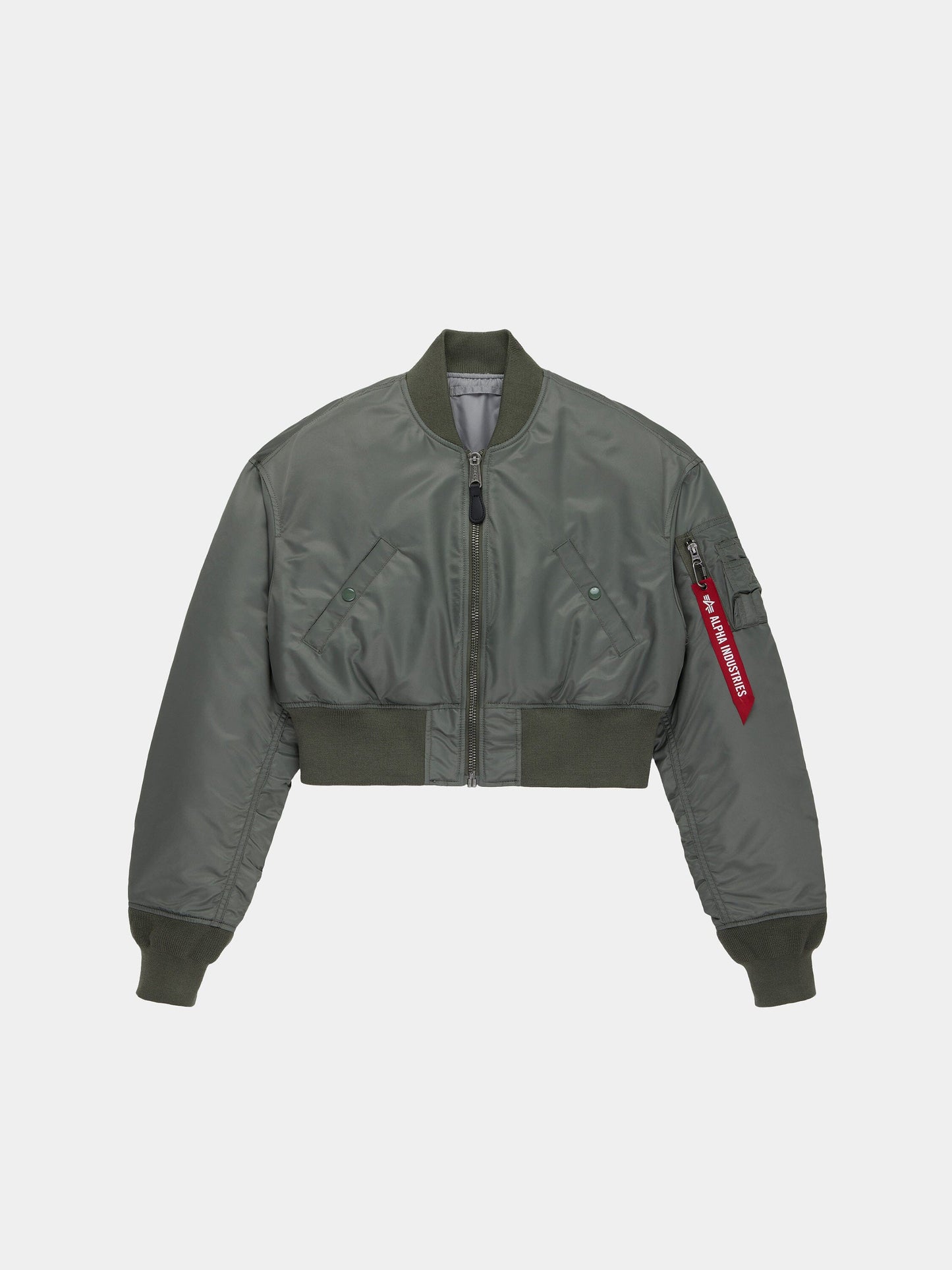 CROPPED MA-1 FLIGHT JACKET WOMENS OUTERWEAR Alpha Industries FIELD GRAY XS 