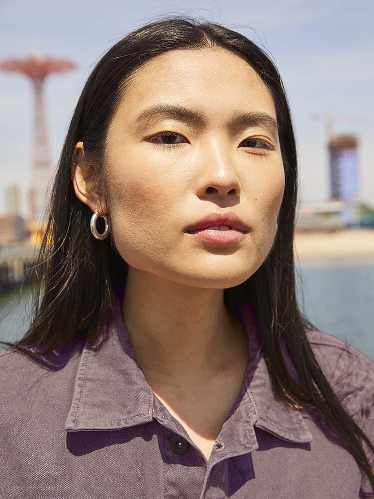 Alpha Industries Womens Canvas Chore Coat, Purple, Classic Button-Down.