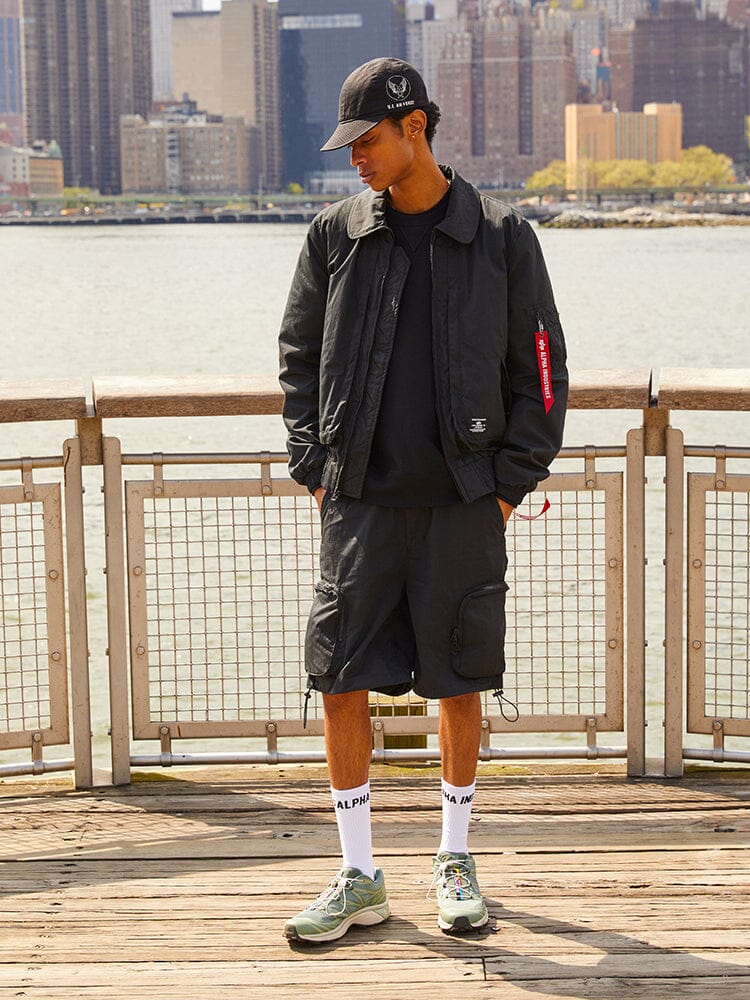 Alpha Industries Cwu 36/P Pull On Short, Elastic Waistband.