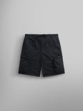 Alpha Industries CWU 36/P Pull On Short, Black, elastic waistband, two cargo pockets.
