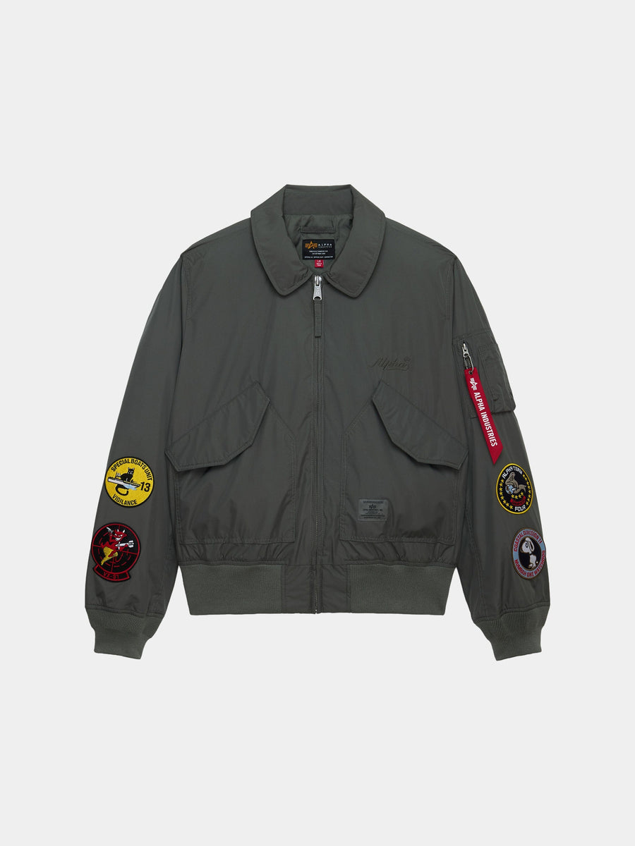 CWU 36/P RELAXED PATCHED FLIGHT JACKET OUTERWEAR Alpha Industries FIELD GRAY XXS 