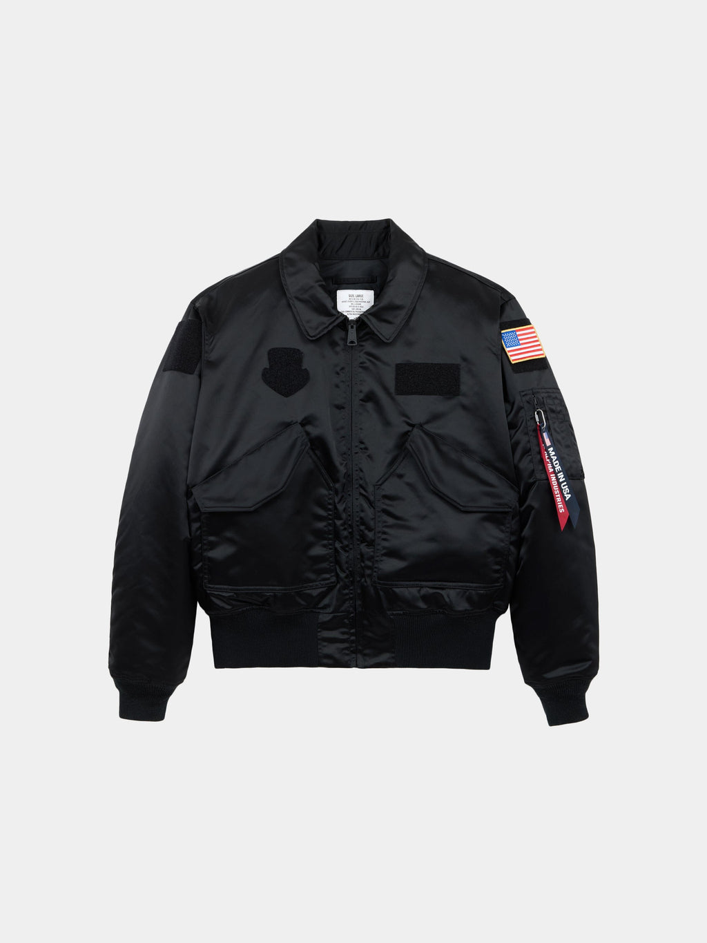 CWU 45/P HERITAGE FIT FLIGHT JACKET (USA MADE) OUTERWEAR Alpha Industries BLACK XS 