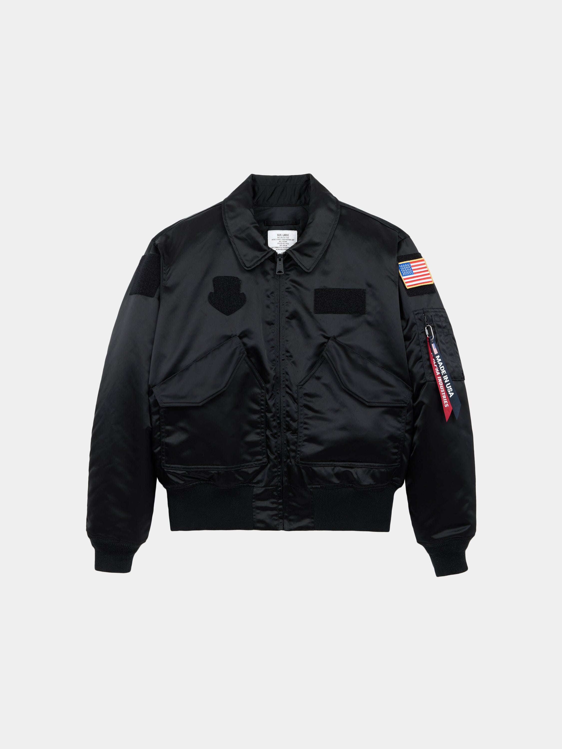 CWU 45/P HERITAGE FIT FLIGHT JACKET (USA MADE) OUTERWEAR Alpha Industries BLACK XS 