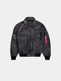 CWU 45/P LEATHER BOMBER JACKET (HERITAGE) FLIGHT Alpha Industries BLACK XS 