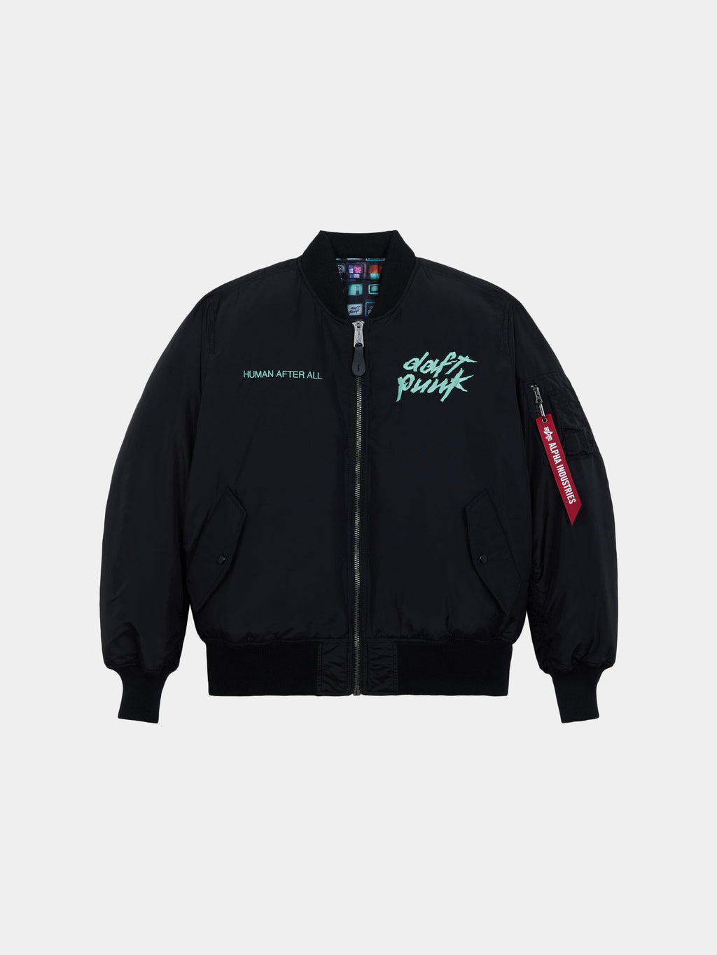 Daft Punk x Alpha MA-1 Bomber Jacket - Flat Front
