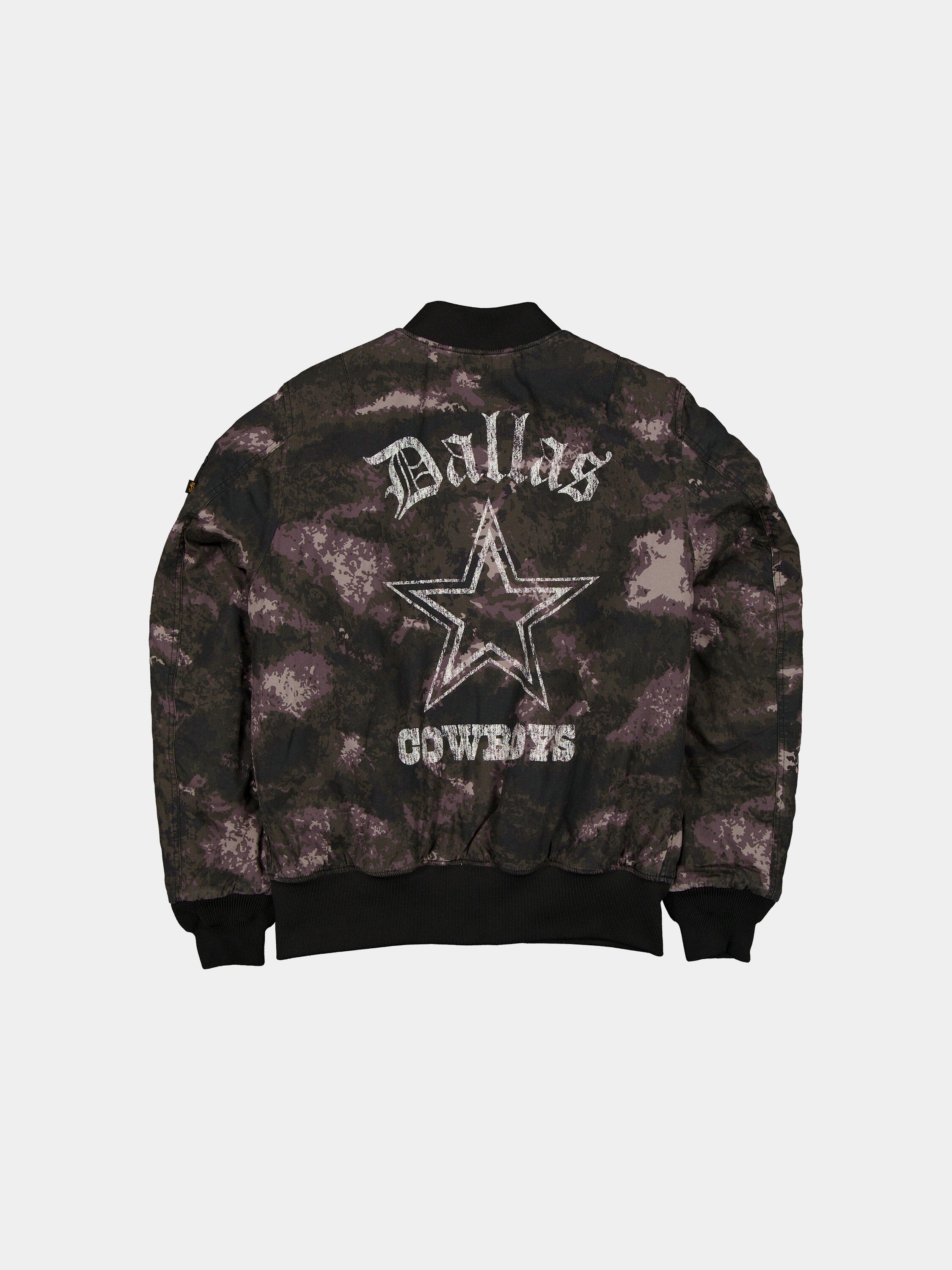 Dallas Cowboys X Alpha X New Era MA-1 Bomber Jacket (Black Camo