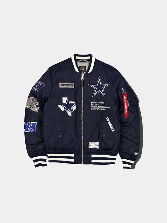 DALLAS COWBOYS X ALPHA X NEW ERA MA-1 BOMBER JACKET OUTERWEAR Alpha Industries NAVY S 