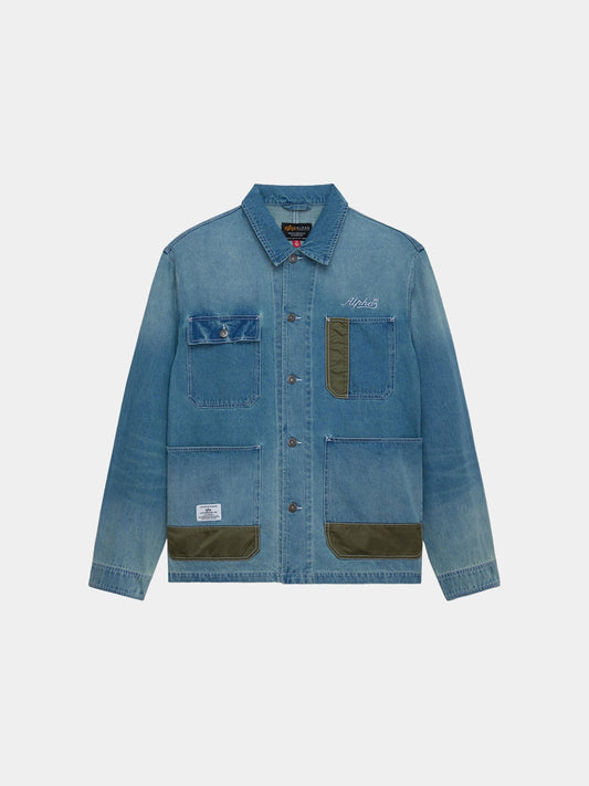 DENIM RELAXED CHORE COAT OUTERWEAR Alpha Industries DENIM BLUE XXS 