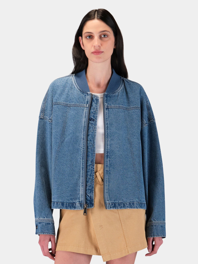 DENIM RELAXED FLIGHT JACKET WOMENS OUTERWEAR Alpha Industries 