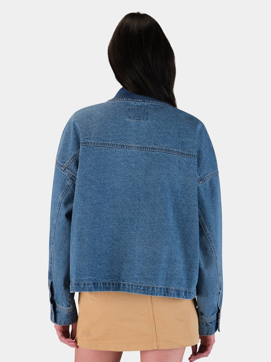 DENIM RELAXED FLIGHT JACKET WOMENS OUTERWEAR Alpha Industries 
