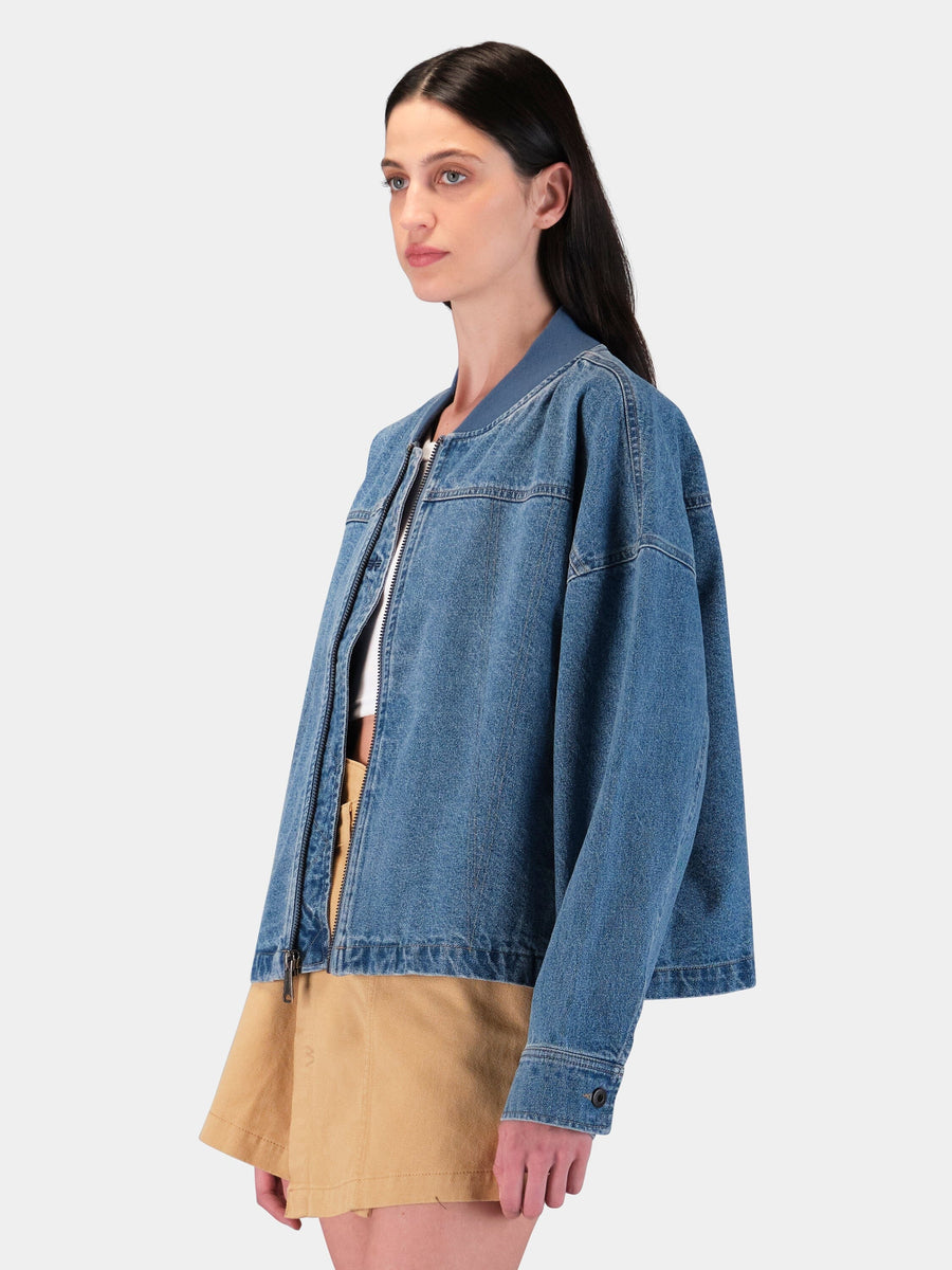 DENIM RELAXED FLIGHT JACKET WOMENS OUTERWEAR Alpha Industries 