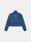 DENIM RELAXED FLIGHT JACKET WOMENS OUTERWEAR Alpha Industries DENIM BLUE XS 