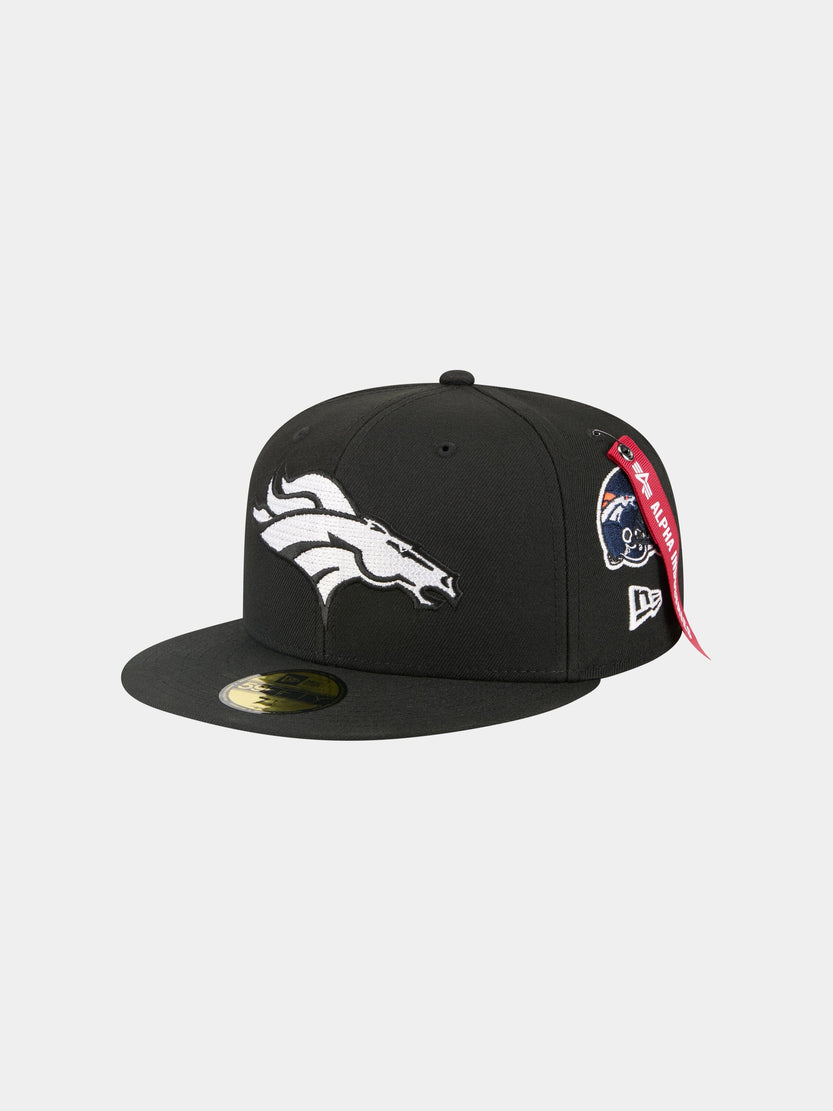DENVER BRONCOS X ALPHA X NEW ERA 59FIFTY FITTED CAP ACCESSORY Alpha Industries BLACK 7 1/8 