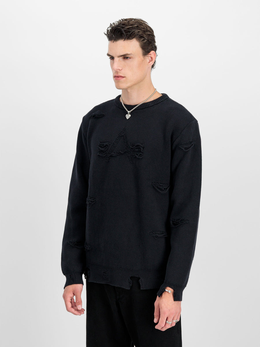 DISTRESSED LOGO PULLOVER SWEATS Alpha Industries 