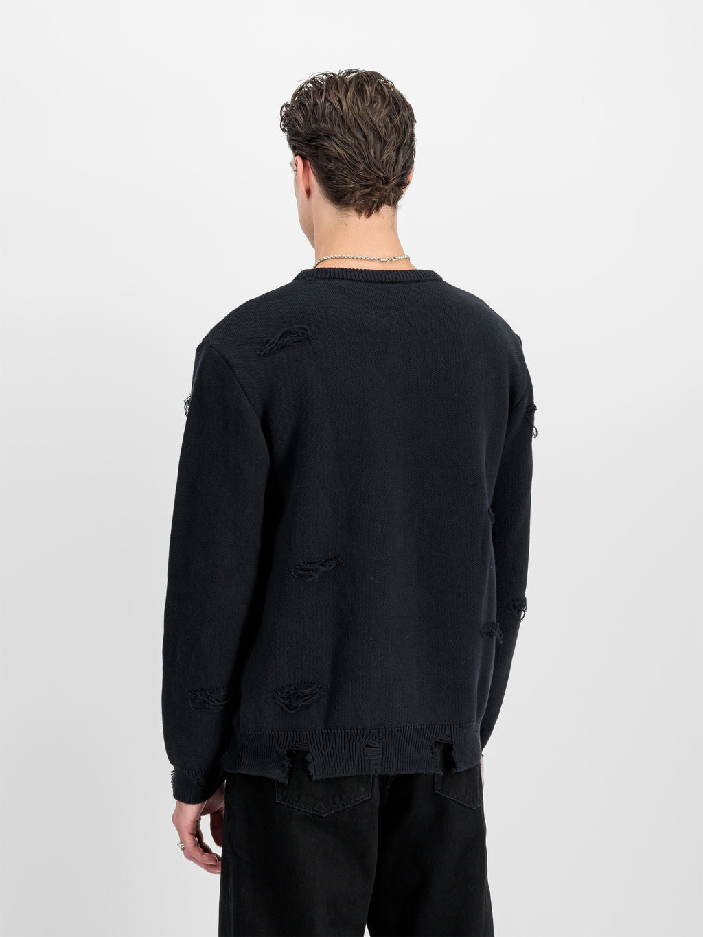 DISTRESSED LOGO PULLOVER SWEATS Alpha Industries 