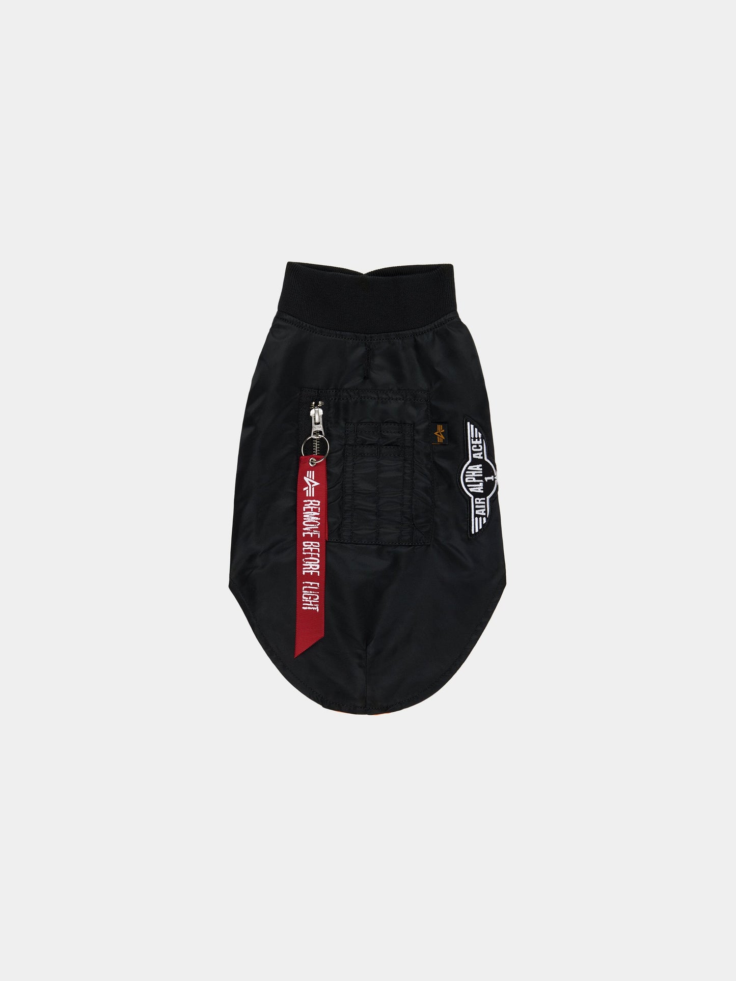 DOG MA-1 NYLON FLIGHT JACKET OUTERWEAR Alpha Industries BLACK S 