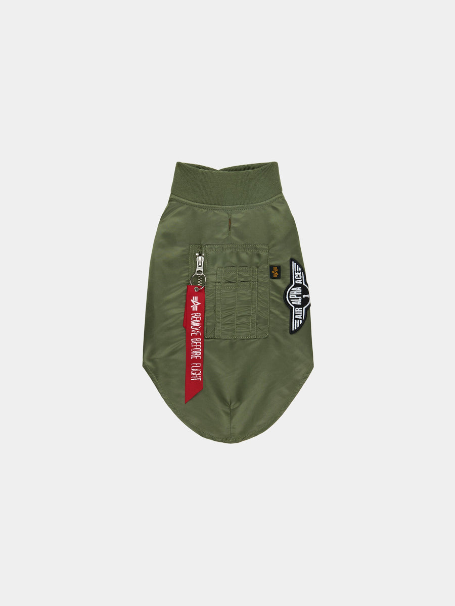 DOG MA-1 NYLON FLIGHT JACKET OUTERWEAR Alpha Industries SAGE S 