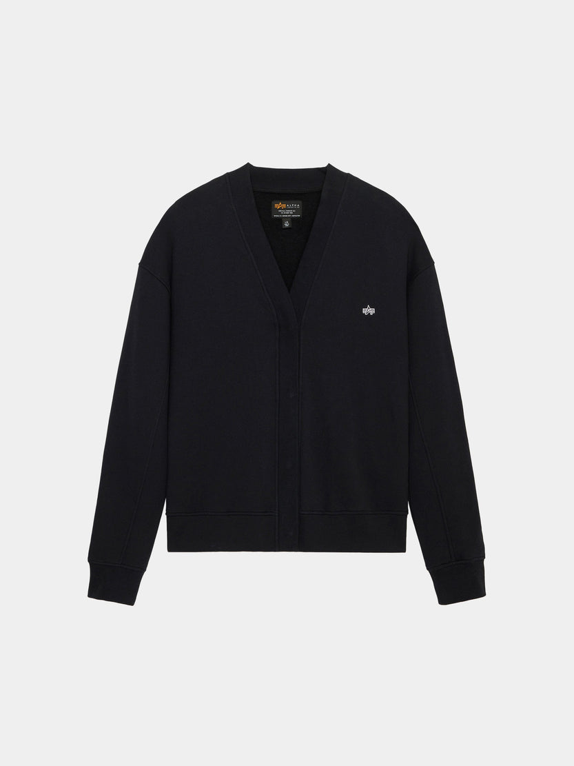ESSENTIAL CARDIGAN TOP Alpha Industries BLACK XXS 
