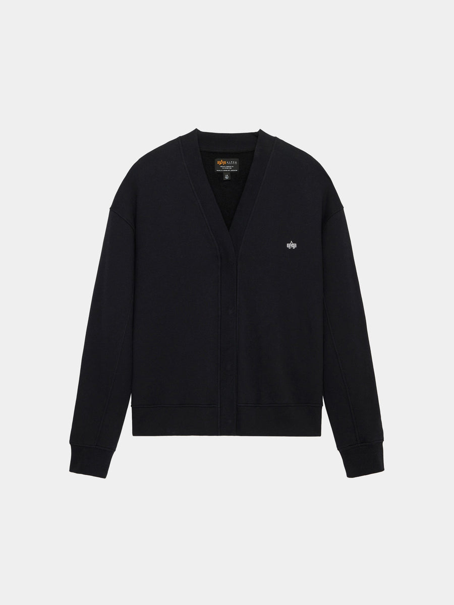 ESSENTIAL CARDIGAN TOP Alpha Industries BLACK XXS 