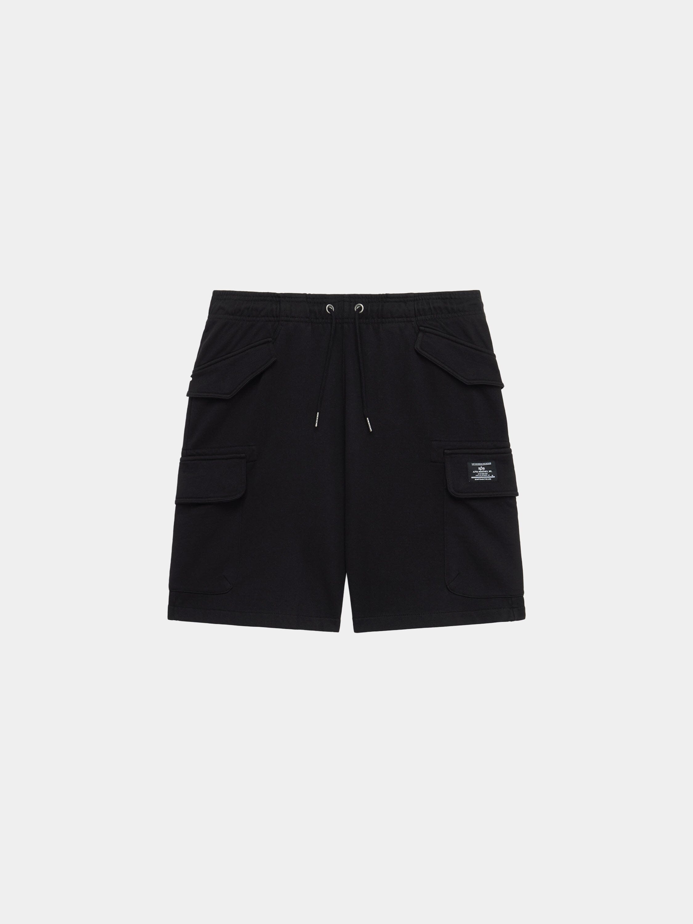 ESSENTIAL CARGO FRENCH TERRY SHORT BOTTOMS Alpha Industries BLACK XS 