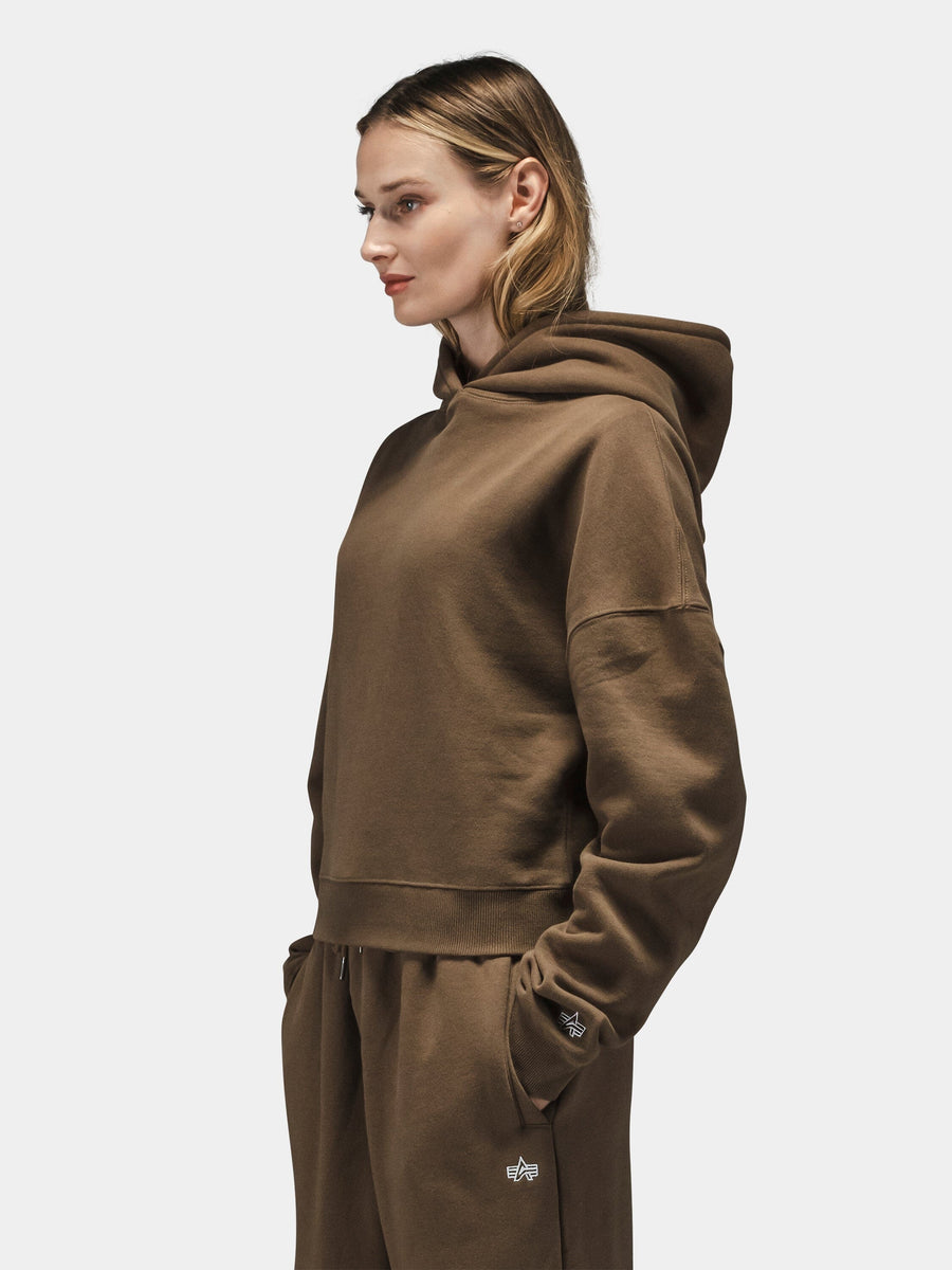 ESSENTIAL CROPPED HOODIE WOMENS TOP Alpha Industries 
