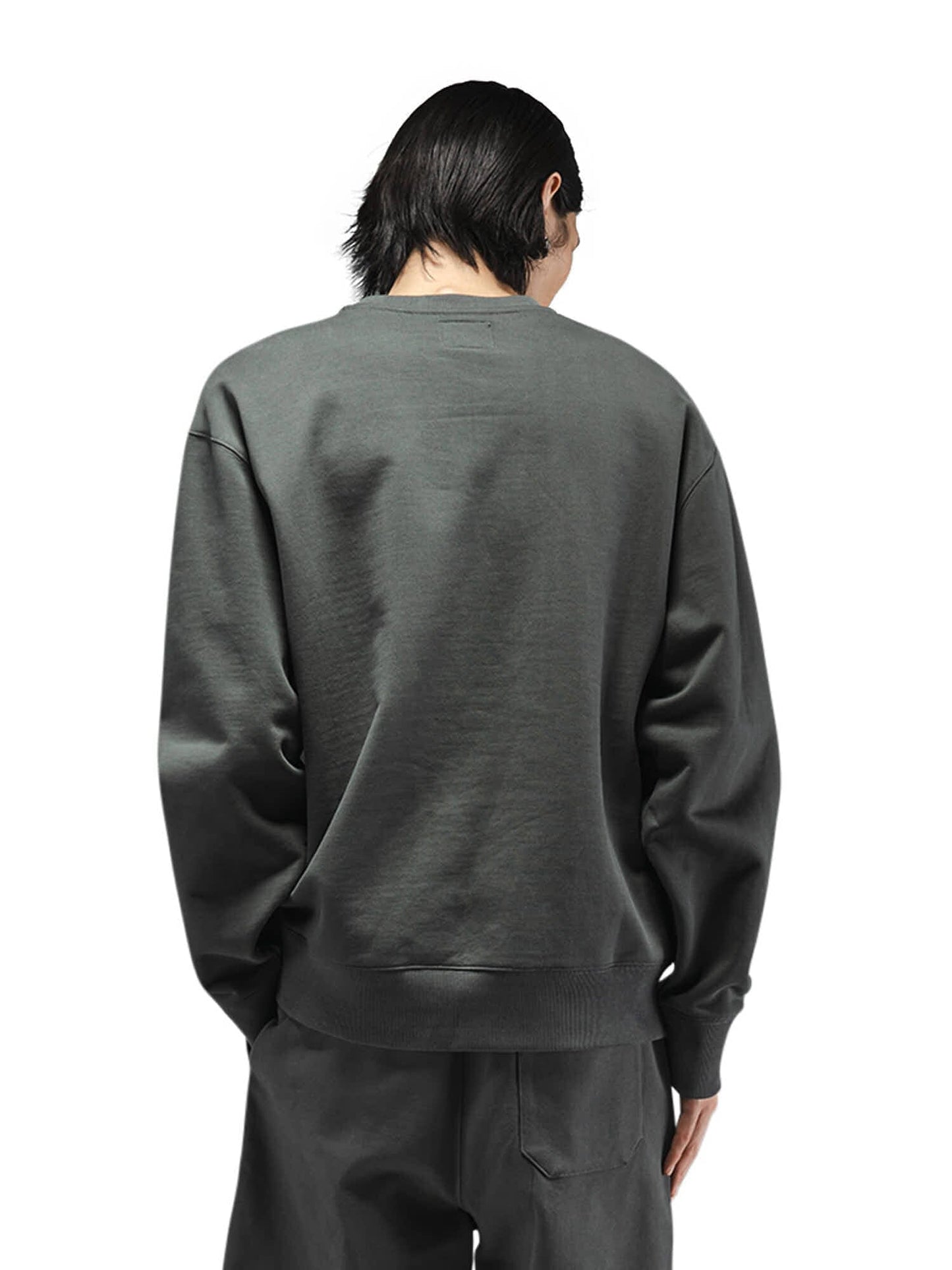 Alpha Industries Essential French Terry Crewneck Gen II in Dark Gray, French Terry Cotton, with Matching Pants.