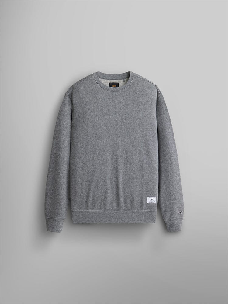 ESSENTIAL FRENCH TERRY CREWNECK TOP Alpha Industries MEDIUM CHARCOAL HEATHER XS 
