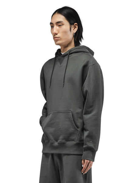 Alpha Industries Essential French Terry Hoodie Gen Ii, Dark Gray, Drawstring Hood, Kangaroo Pocket, Ribbed Cuffs And Hem.
