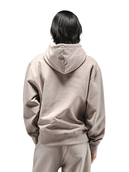 Alpha Industries Essential French Terry Hoodie Gen Ii, Beige, Drawstring Hood, Ribbed Cuffs And Hem.