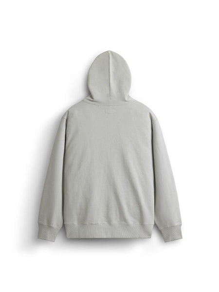 Alpha Industries Essential French Terry Hoodie Gen II, light gray, French terry cotton, long sleeves, ribbed cuffs and hem.