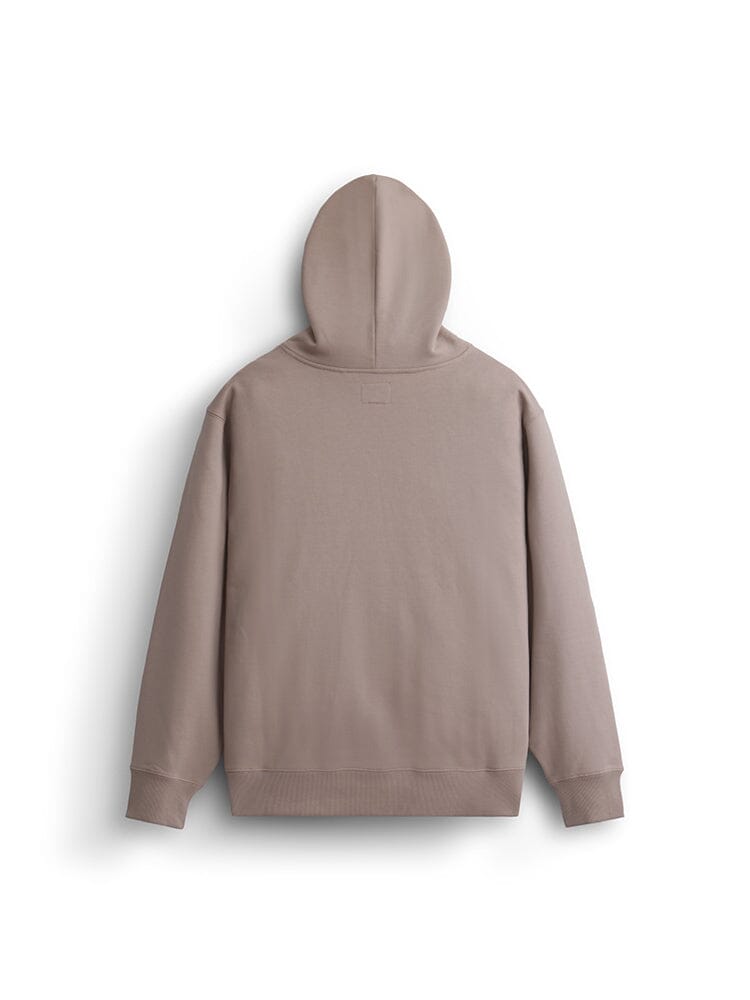 Alpha Industries Essential French Terry Hoodie Gen II, taupe, French terry cotton, pullover design.