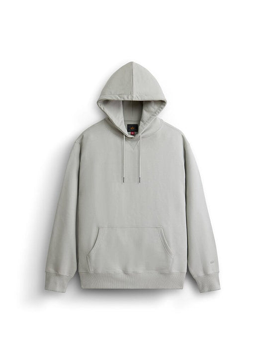 Alpha Industries Essential French Terry Hoodie Gen Ii Light Gray, French terry cotton, front pocket, drawstrings.