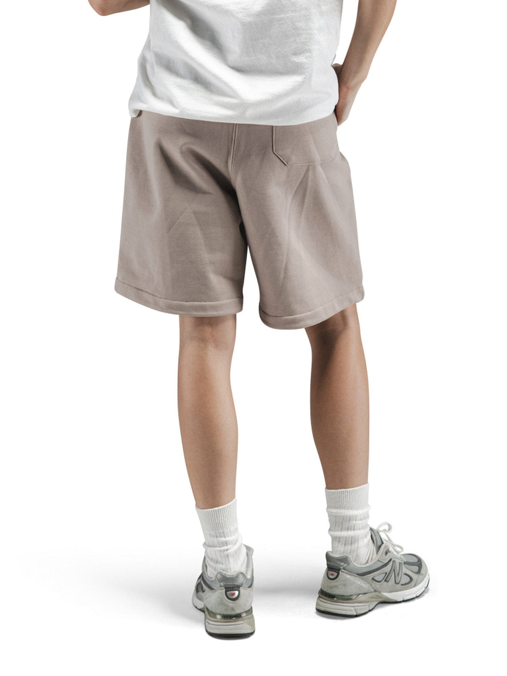 Alpha Industries Essential French Terry Short in Beige.