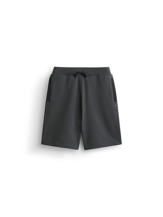 Alpha Industries Essential French Terry Short, Charcoal; elastic waistband with drawstring, side pockets, French terry material.