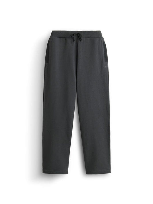 Alpha Industries Essential French Terry Sweatpant, Charcoal, straight-leg fit, elastic waistband with adjustable drawcord, side pockets.